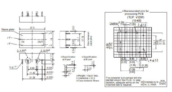 MGS301212 隔离模块DC DC转换器1输出12V 2.1A 9V - 18V输入